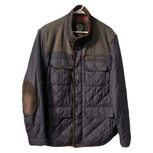 Vince Camuto Men's Quilted Barn Jacket Size XL Navy Blue Nylon Preppy Outdoors